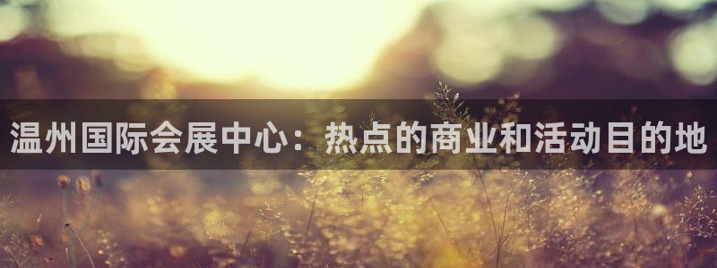 果博账号注册要钱吗：温州国际会展中心：热点的商业和活动目的地